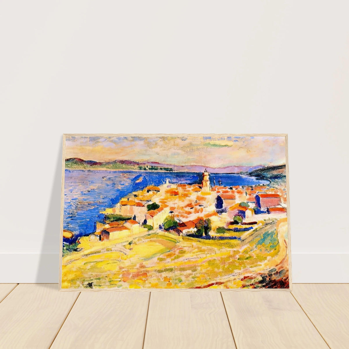 VIEW OF SAINT TROPEZ 1904 Framed Poster | Henri Matisse Framed Prints Wall Art | Henri Matisse Print