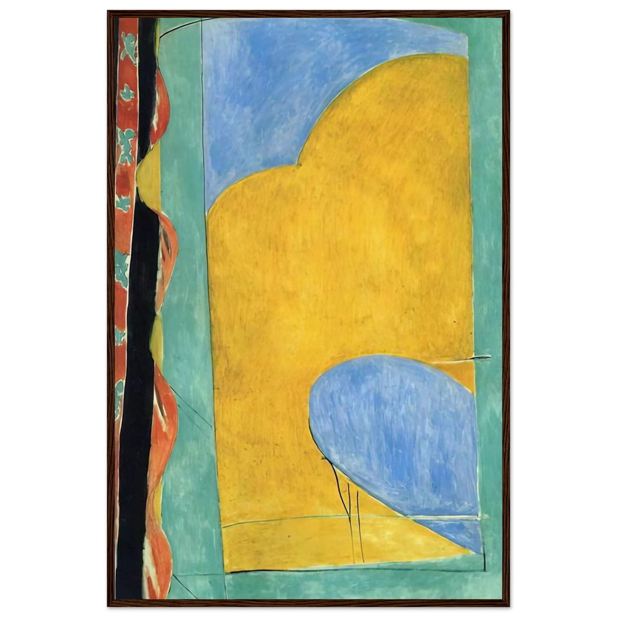 THE YELLOW CURTAIN Framed Poster | Henri Matisse Framed Prints Wall Art | Henri Matisse Print