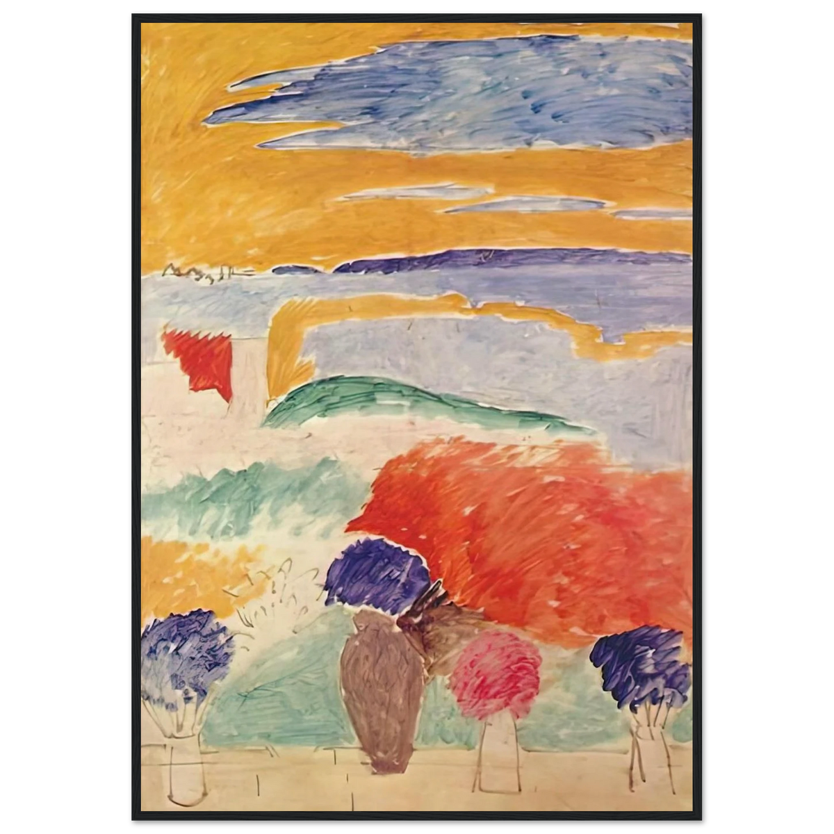 OPEN WINDOW AT TANGIER 1913 Framed Poster | Henri Matisse Framed Prints Wall Art | Henri Matisse Print