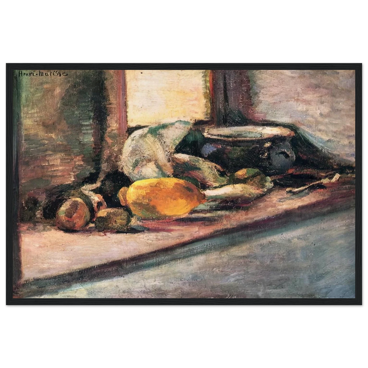BLUE POT AND LEMON 1897 Framed Poster | Henri Matisse Framed Prints Wall Art | Henri Matisse Print