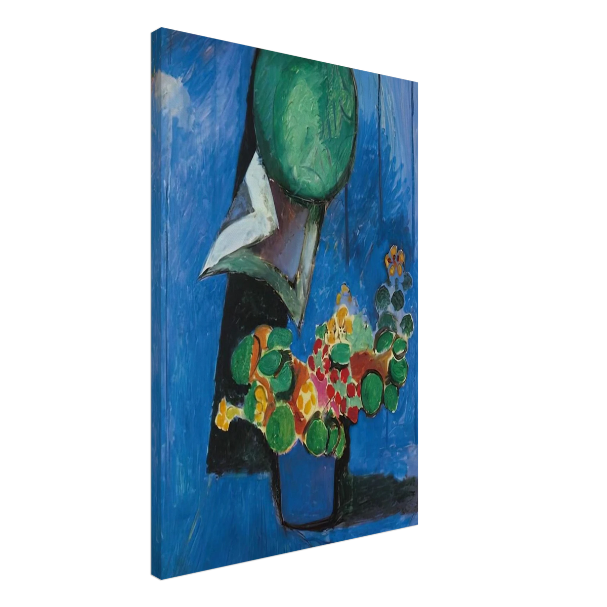 FLOWERS AND CERAMIC PLATE 1913 Canvas | Henri Matisse Canvas | Henri Matisse Print
