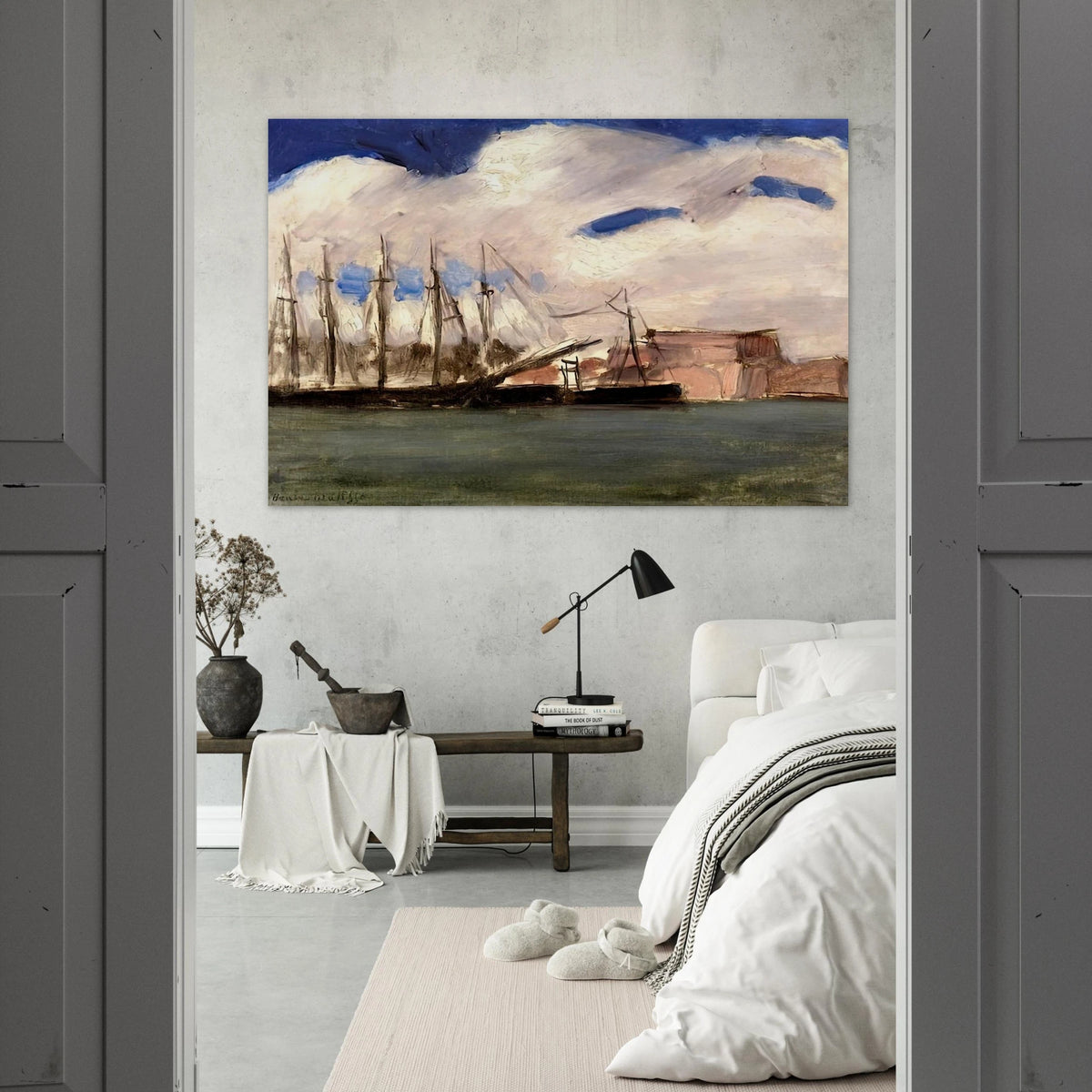WHITE CLOUDS THE OLD PORT OF MARSEILLE 1918 Poster | Henri Matisse Poster | Henri Matisse Print