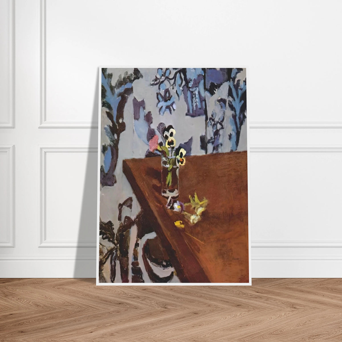 PANSIES ON A TABLE 1919 Framed Poster | Henri Matisse Framed Prints Wall Art | Henri Matisse Print