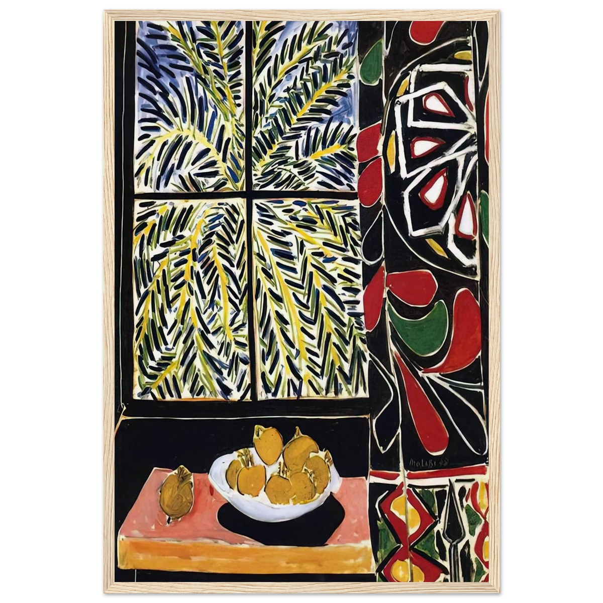 INTERIOR WITH EGYPTIAN CURTAIN 1948 Framed Poster | Henri Matisse Framed Prints Wall Art | Henri Matisse Print
