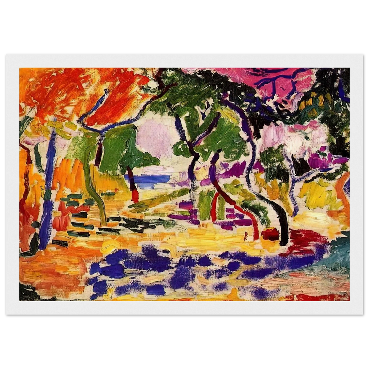 COUNTRYSIDE AT COLLIOURE 1905 Framed Poster | Henri Matisse Framed Prints Wall Art | Henri Matisse Print