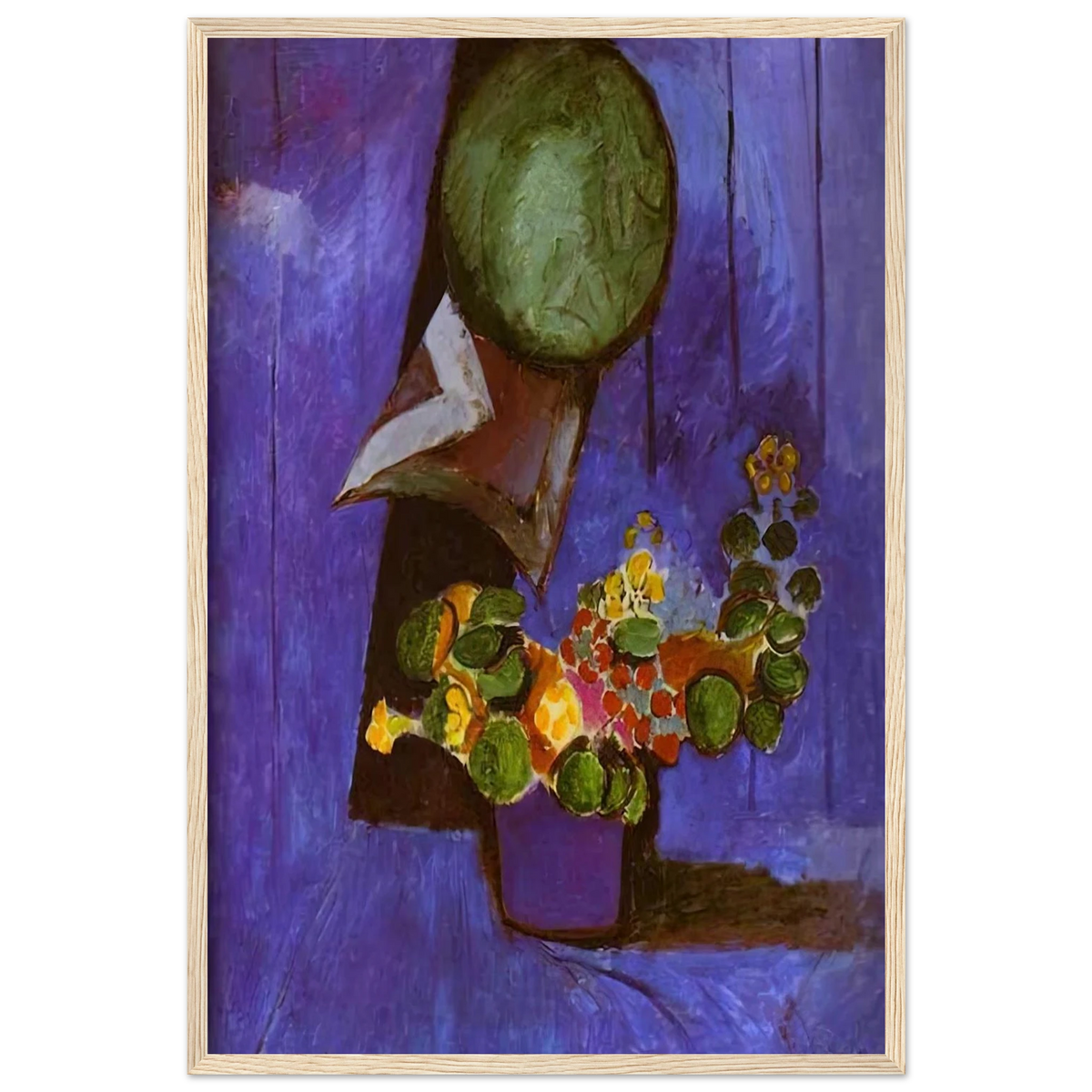 FLOWERS AND CERAMIC PLATE Framed Poster | Henri Matisse Framed Prints Wall Art | Henri Matisse Print