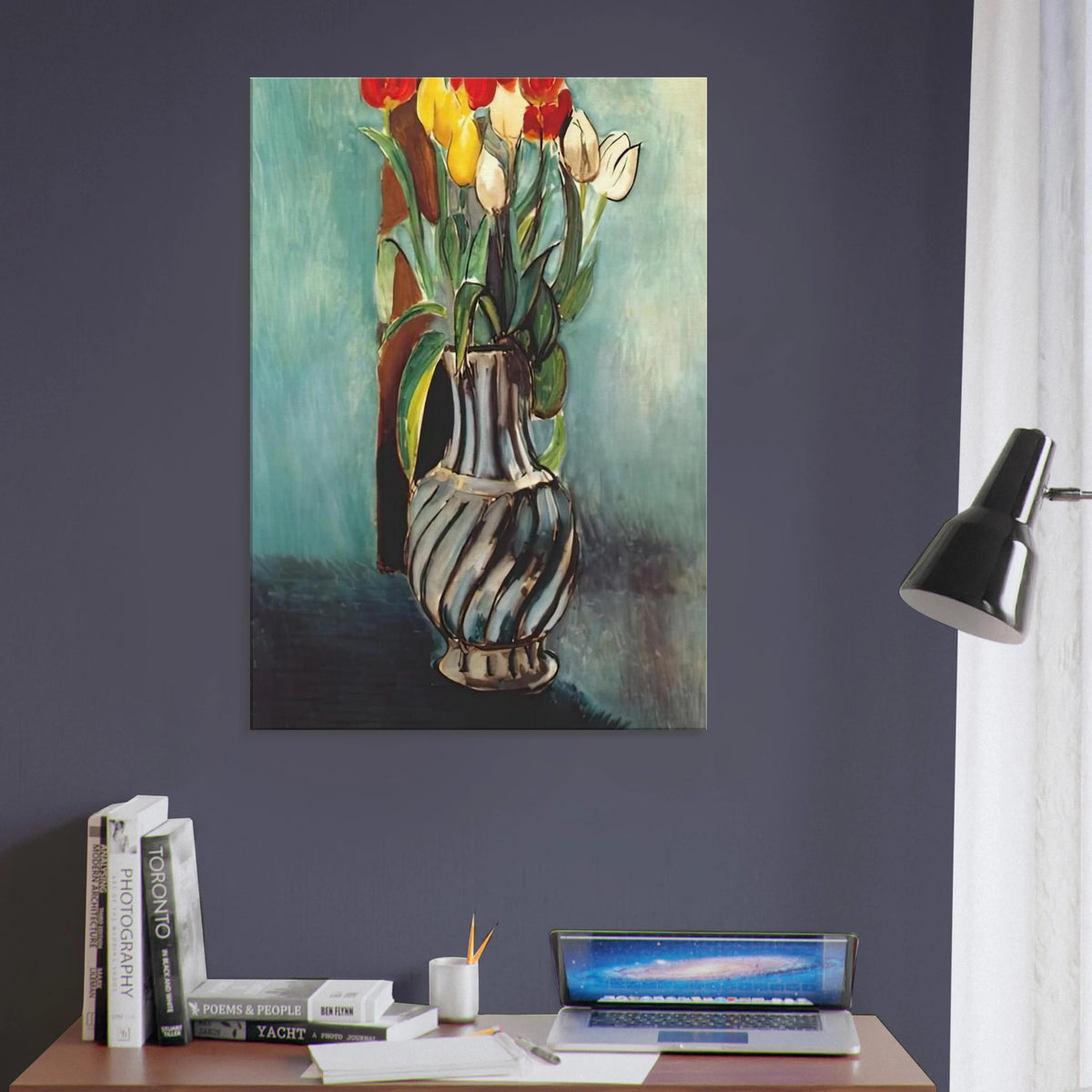 ME MYSELF STENDHAL VASE OF TULIPS 1914 Canvas | Henri Matisse Canvas | Henri Matisse Print