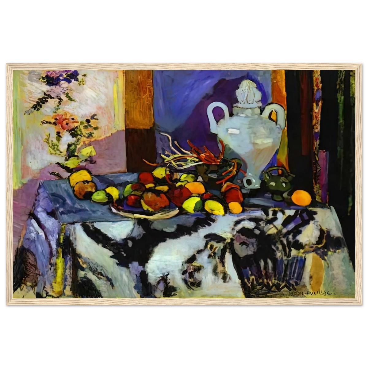 BLUE STILL LIFE Framed Poster | Henri Matisse Framed Prints Wall Art | Henri Matisse Print