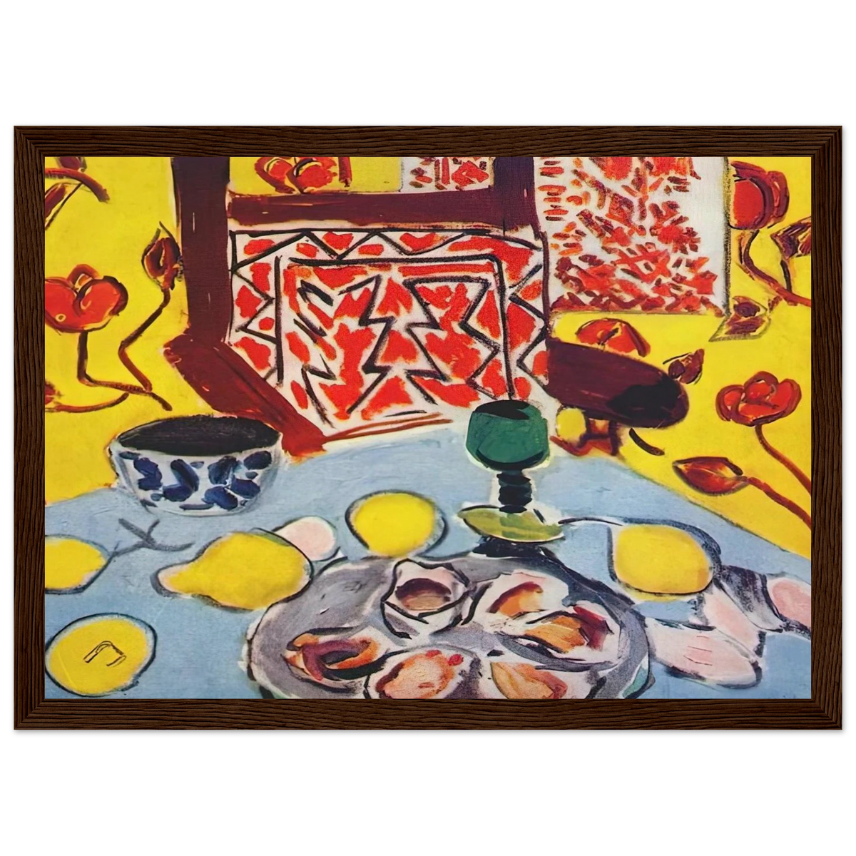 OYSTERS AND WOODEN ARMCHAIR 1943 Framed Poster | Henri Matisse Framed Prints Wall Art | Henri Matisse Print