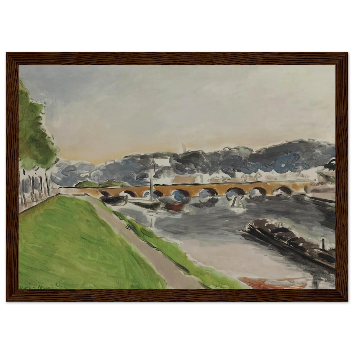 LE PONT DE SEVRES AU CHALAND 1917 Framed Poster | Henri Matisse Framed Prints Wall Art | Henri Matisse Print