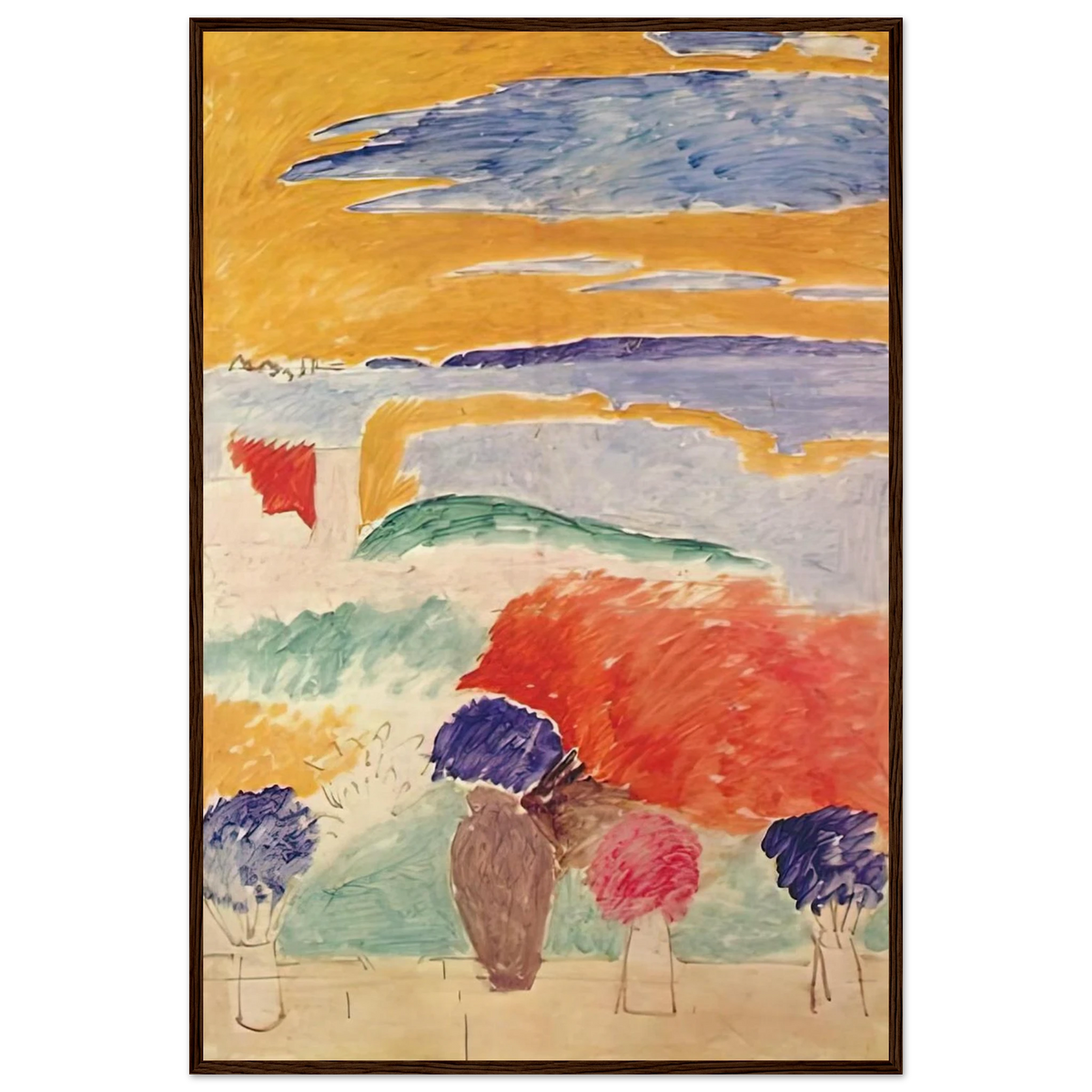OPEN WINDOW AT TANGIER 1913 Framed Poster | Henri Matisse Framed Prints Wall Art | Henri Matisse Print