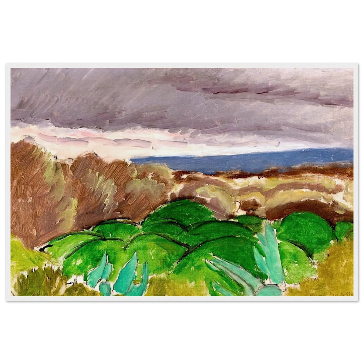 CAGNES LANDSCAPE IN STORMY WEATHER 1917 Framed Poster | Henri Matisse Framed Prints Wall Art | Henri Matisse Print