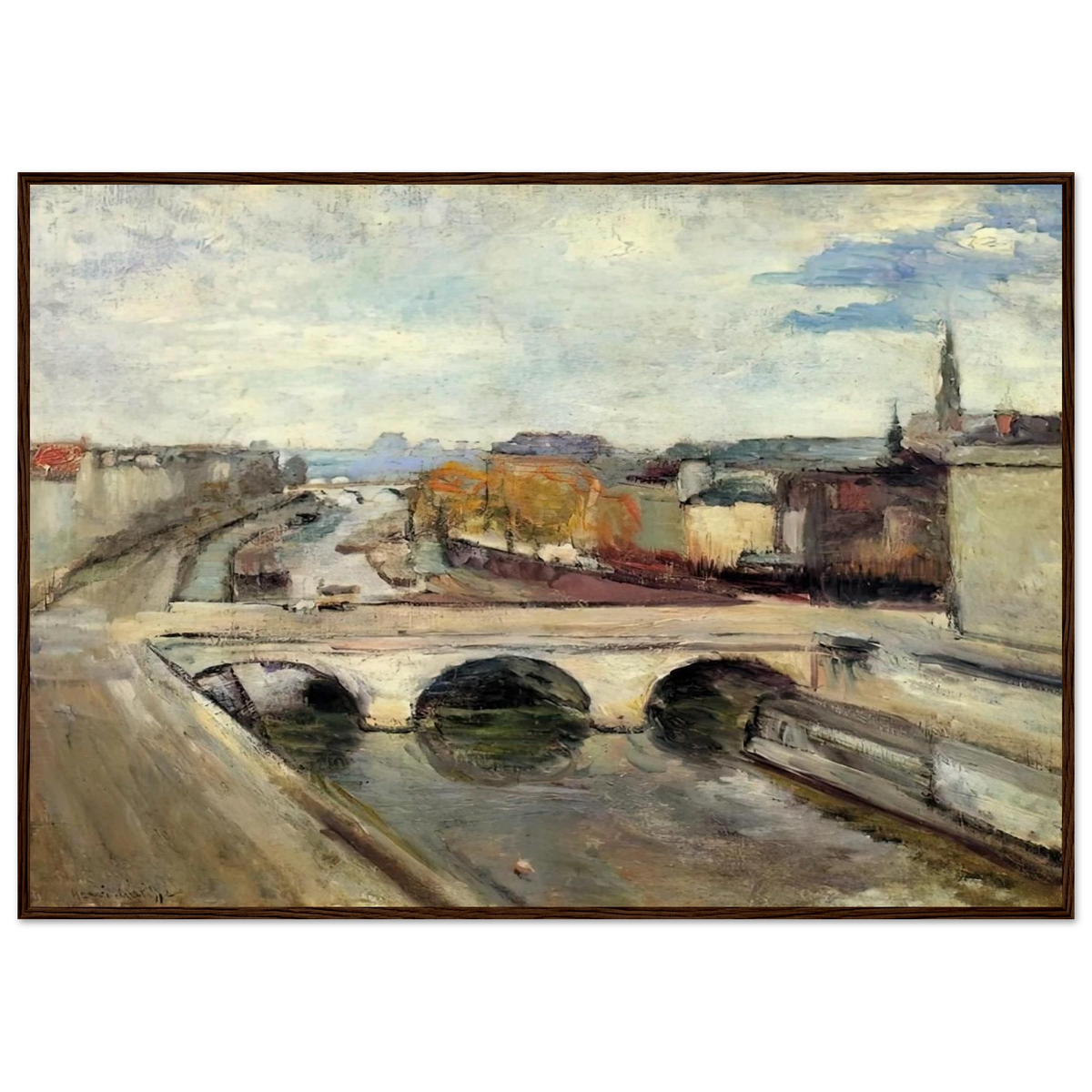 THE POT SAINT MICHEL IN PARIS 1900 Framed Poster | Henri Matisse Framed Prints Wall Art | Henri Matisse Print