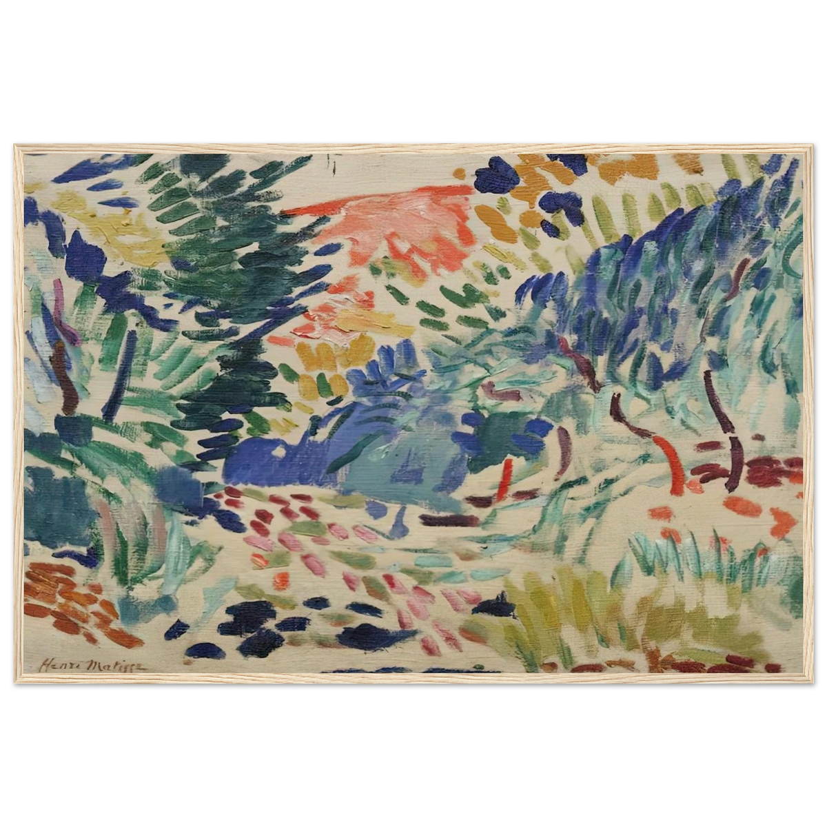 LANDSCAPE AT COLLIOURE 1905 Framed Poster | Henri Matisse Framed Prints Wall Art | Henri Matisse Print