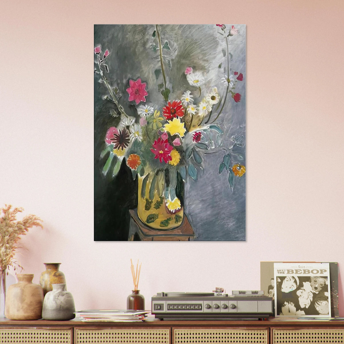BOUQUET OF MIXED FLOWERS 1917 Canvas | Henri Matisse Canvas | Henri Matisse Print