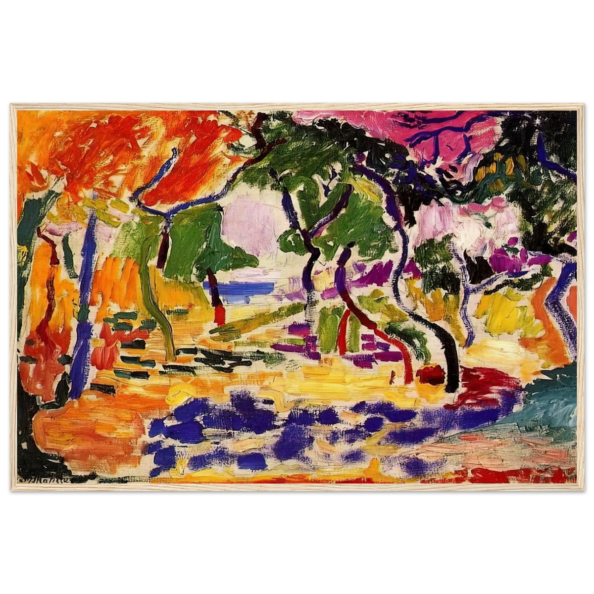 COUNTRYSIDE AT COLLIOURE 1905 Framed Poster | Henri Matisse Framed Prints Wall Art | Henri Matisse Print