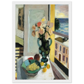 FLOWERS IN FRONT OF A WINDOW 1922 Framed Poster | Henri Matisse Framed Prints Wall Art | Henri Matisse Print