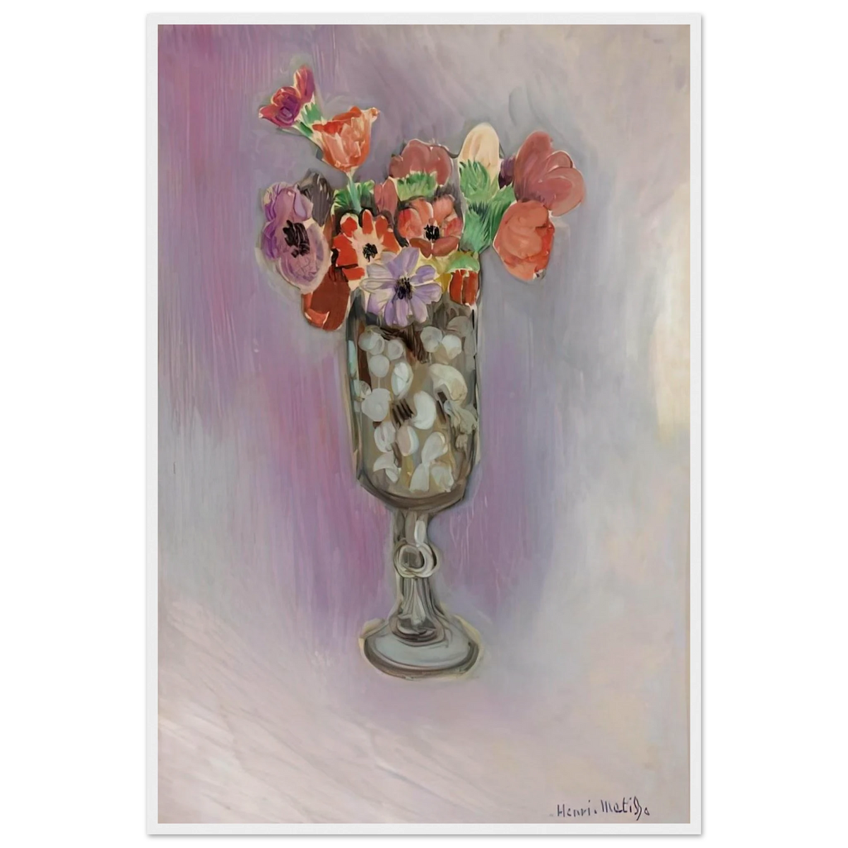BOUQUET OF ANEMONES 1918 Framed Poster | Henri Matisse Framed Prints Wall Art | Henri Matisse Print
