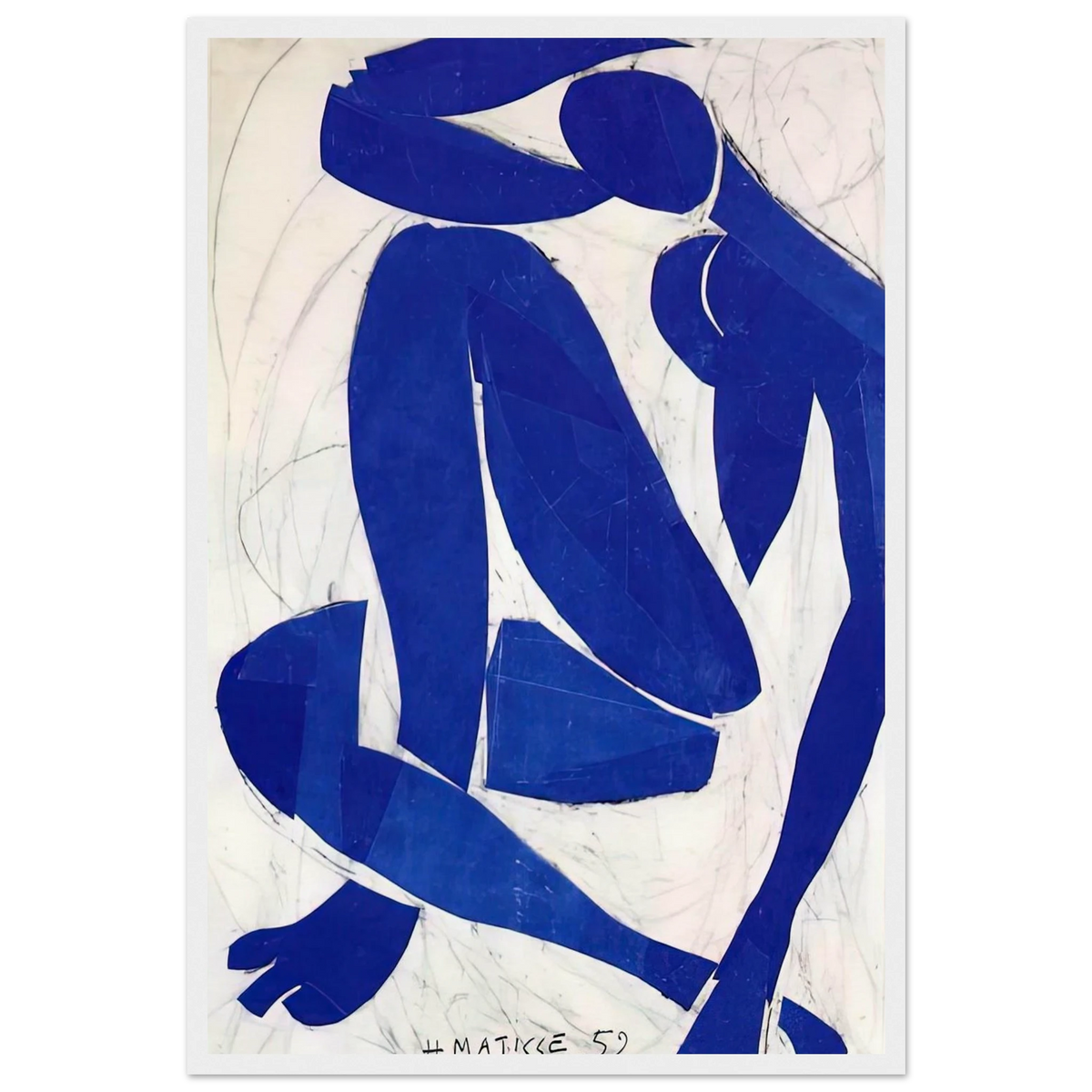 BLUE NUDE IV 1952 Framed Poster | Henri Matisse Framed Prints Wall Art | Henri Matisse Print