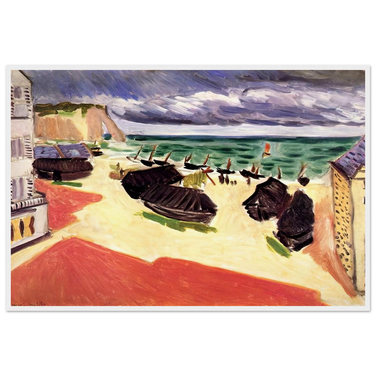 FISHING BOATS IN WINTER ETRETAT 1921 Framed Poster | Henri Matisse Framed Prints Wall Art | Henri Matisse Print