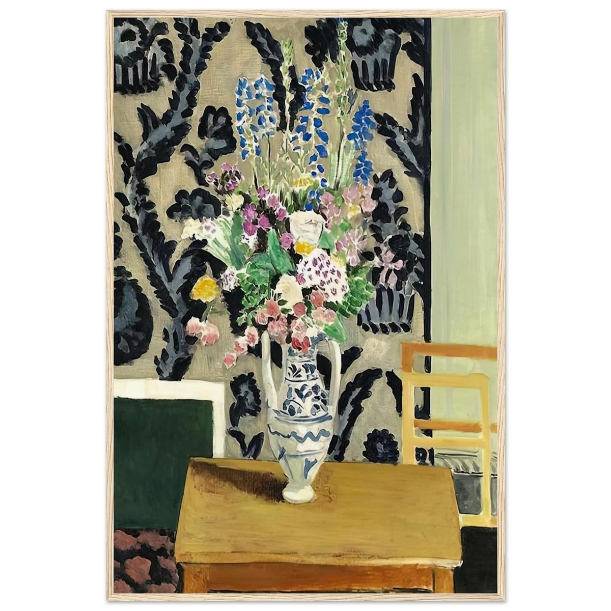BOUQUET DE FLEURS POUR LE QUATORZE JUILLET 1919 Framed Poster | Henri Matisse Framed Prints Wall Art | Henri Matisse Print
