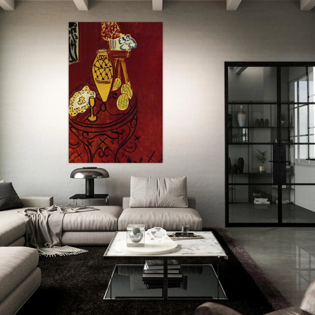 INTERIOR IN VENETIAN RED 1946 Poster | Henri Matisse Poster | Henri Matisse Print