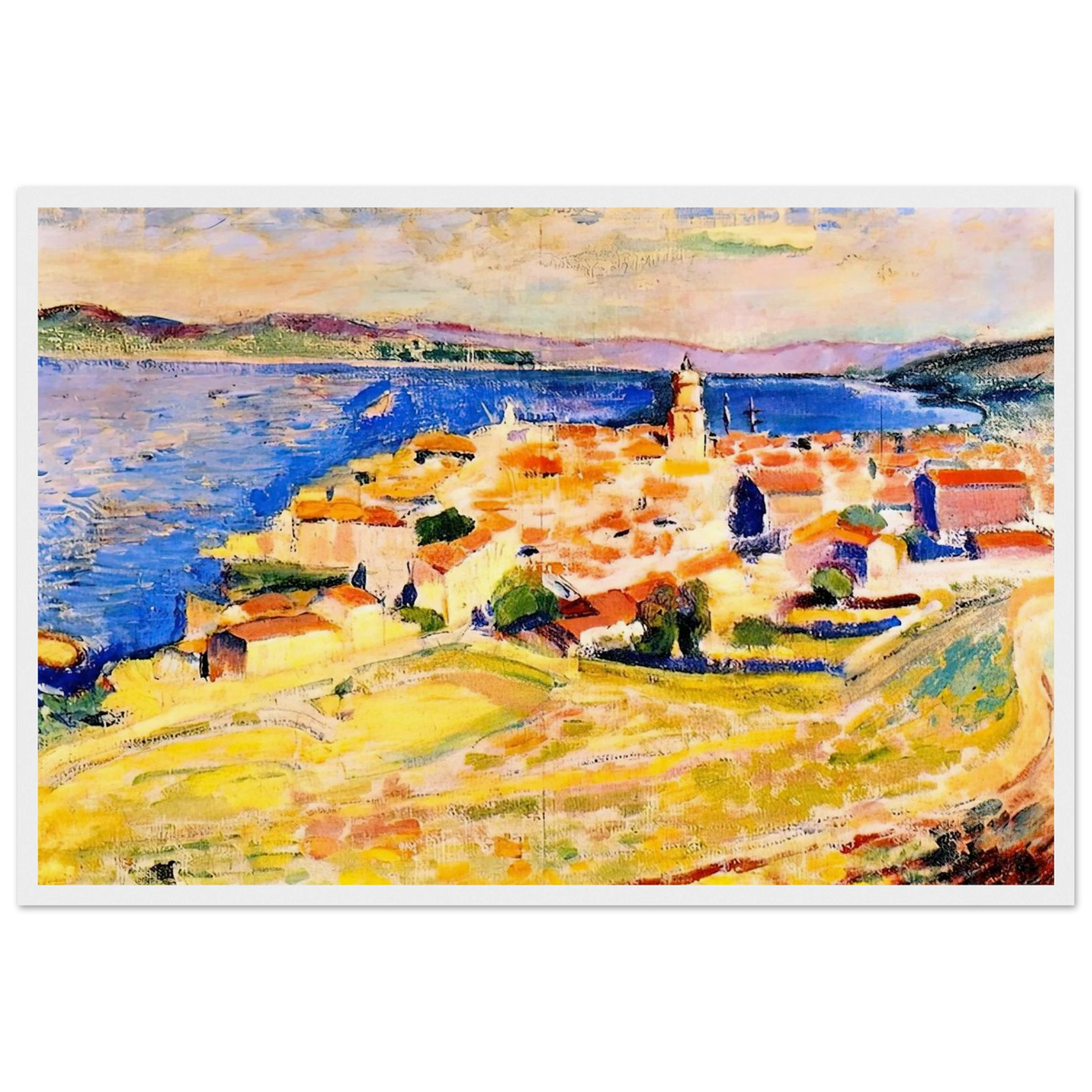 VIEW OF SAINT TROPEZ 1904 Framed Poster | Henri Matisse Framed Prints Wall Art | Henri Matisse Print