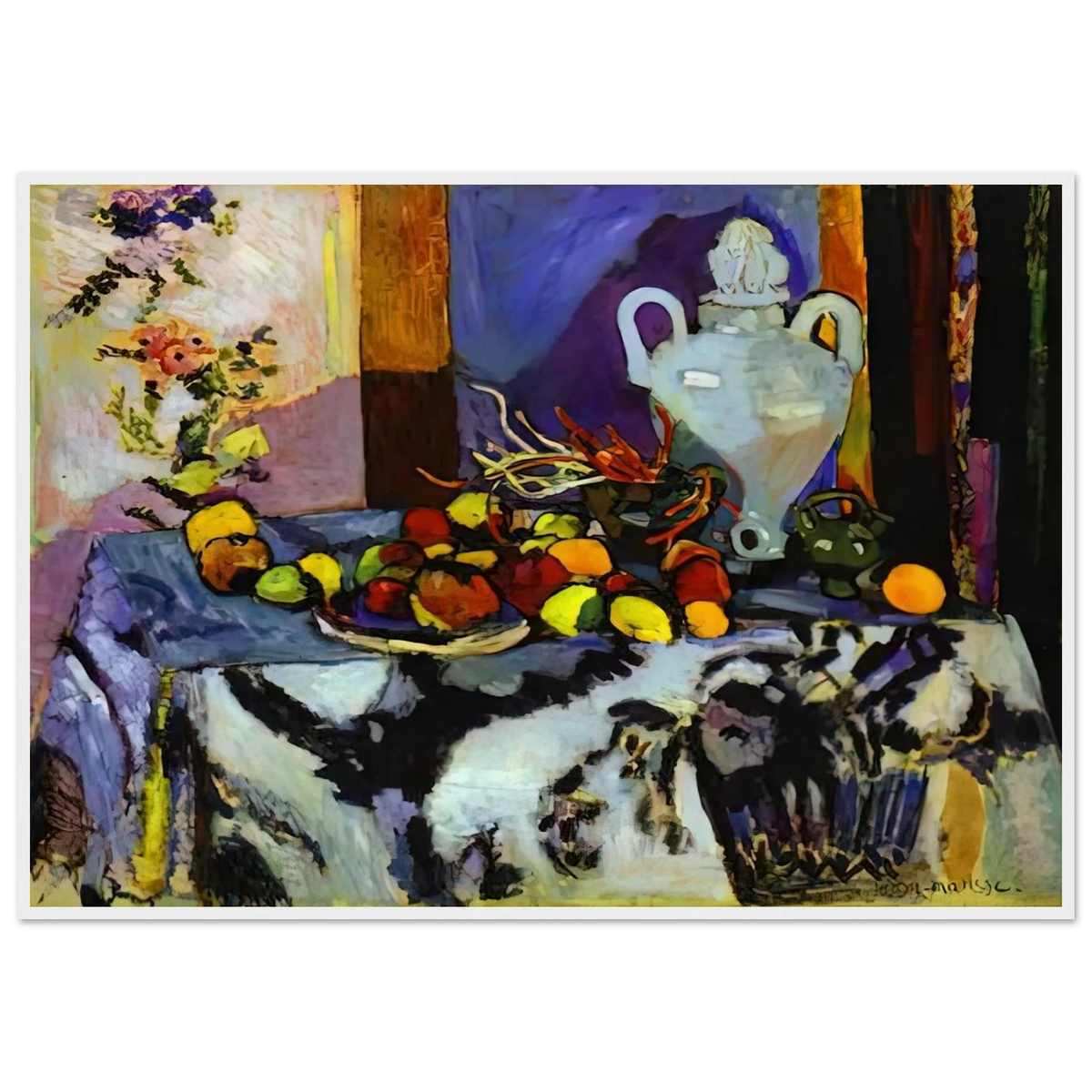 BLUE STILL LIFE Framed Poster | Henri Matisse Framed Prints Wall Art | Henri Matisse Print