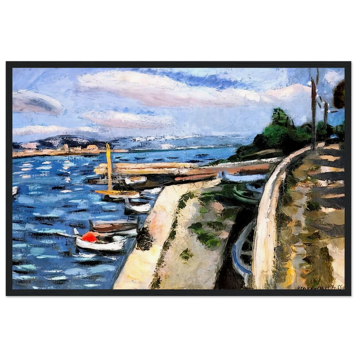 VIEW OF ANTIBES 1925 Framed Poster | Henri Matisse Framed Prints Wall Art | Henri Matisse Print