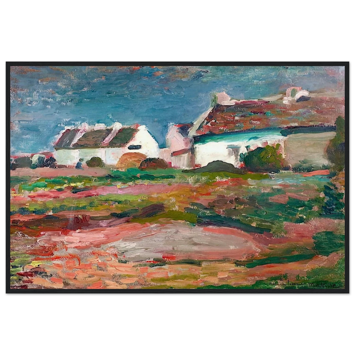 MAISONS A KERVILAHOUEN BELLE ILE 1896 Framed Poster | Henri Matisse Framed Prints Wall Art | Henri Matisse Print