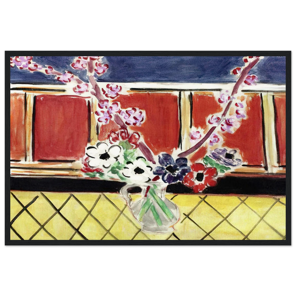 ANEMONES AND PEACH BLOSSOMS 1944 Framed Poster | Henri Matisse Framed Prints Wall Art | Henri Matisse Print