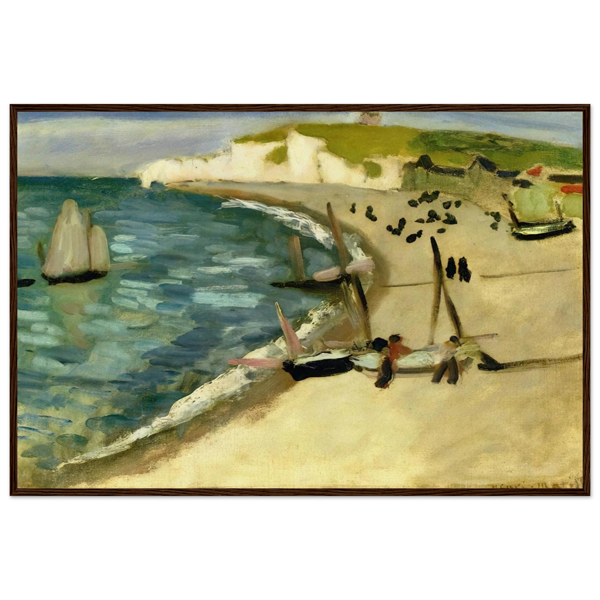 AHT AMONT CLIFFS AT ETRETAT 1920 Framed Poster | Henri Matisse Framed Prints Wall Art | Henri Matisse Print