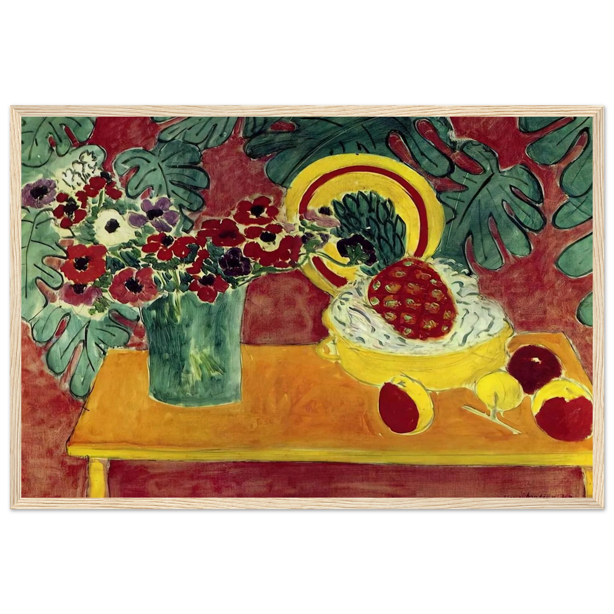 PINEAPPLE AND ANEMONES 1940 Framed Poster | Henri Matisse Framed Prints Wall Art | Henri Matisse Print