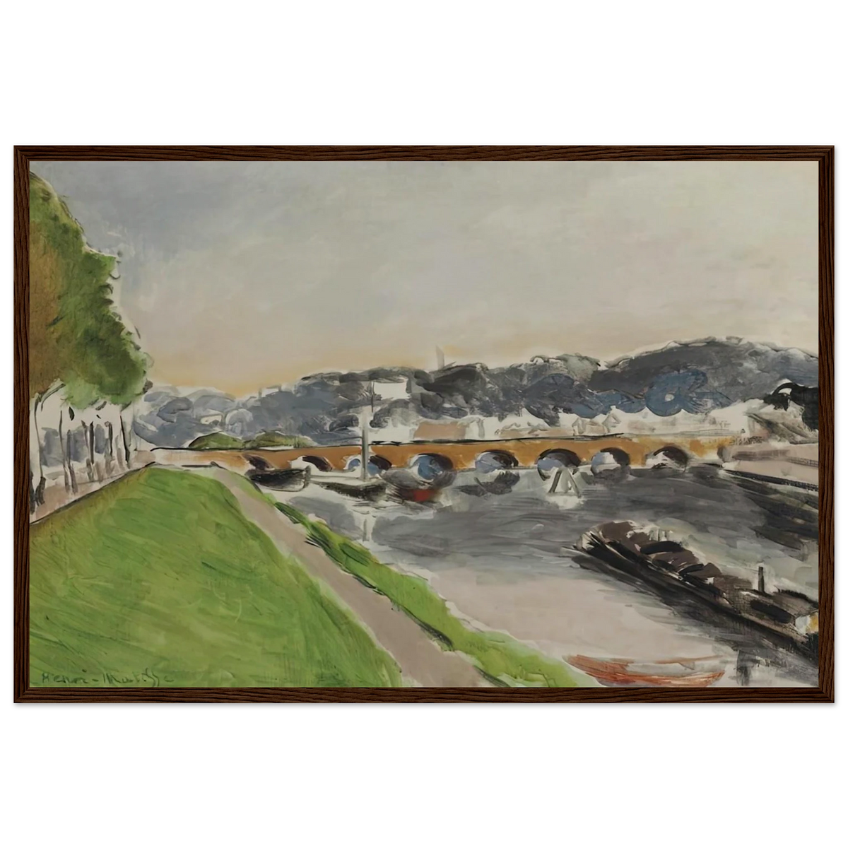 LE PONT DE SEVRES AU CHALAND 1917 Framed Poster | Henri Matisse Framed Prints Wall Art | Henri Matisse Print