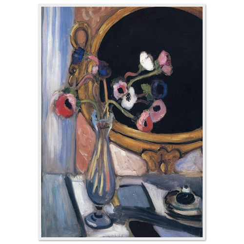 ANEMONE AND MIRROR 1920 Framed Poster | Henri Matisse Framed Prints Wall Art | Henri Matisse Print