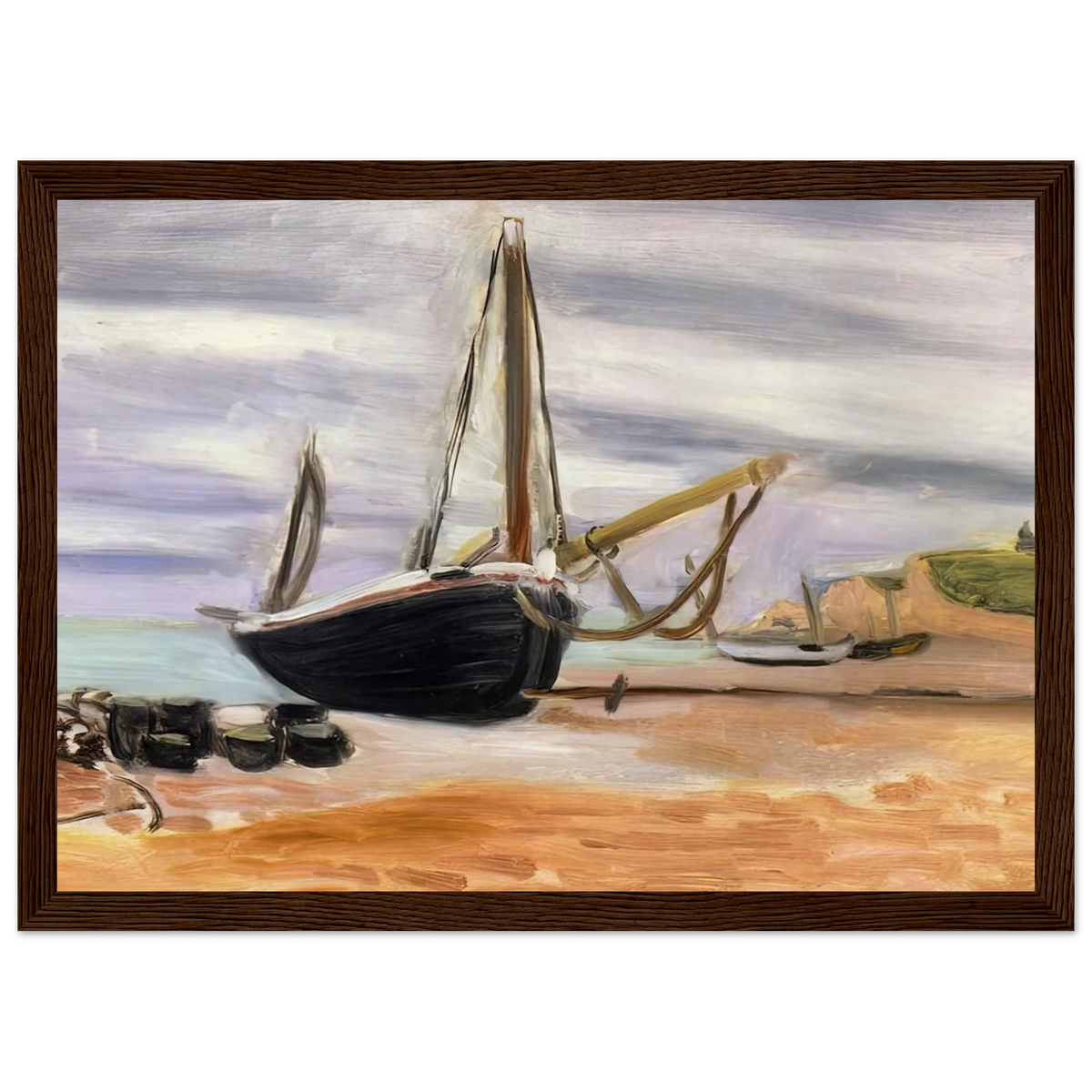 BOATS AT ETRETAT 1920 Framed Poster | Henri Matisse Framed Prints Wall Art | Henri Matisse Print