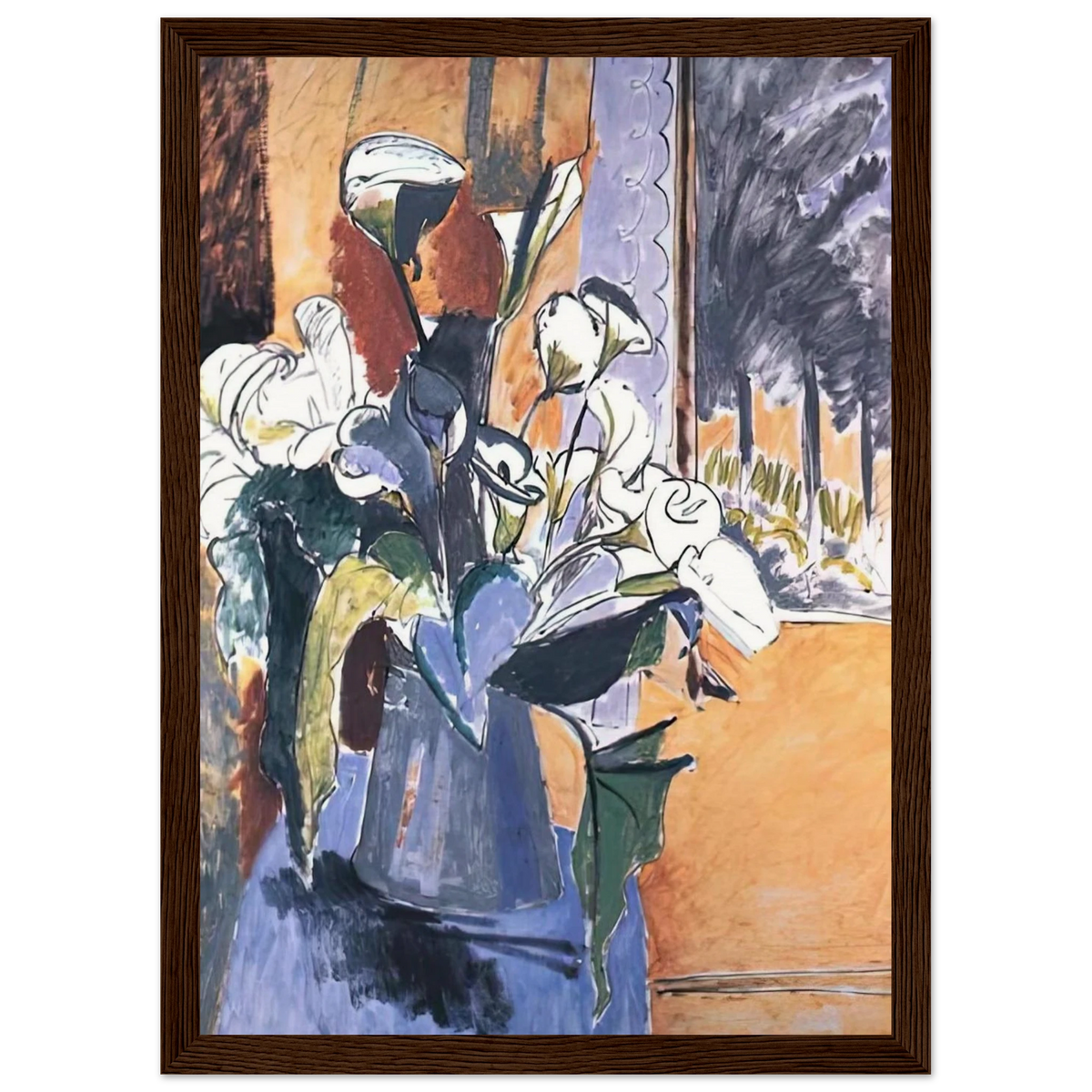 FLOWERS ON THE WINDOWSILL 1913 Framed Poster | Henri Matisse Framed Prints Wall Art | Henri Matisse Print
