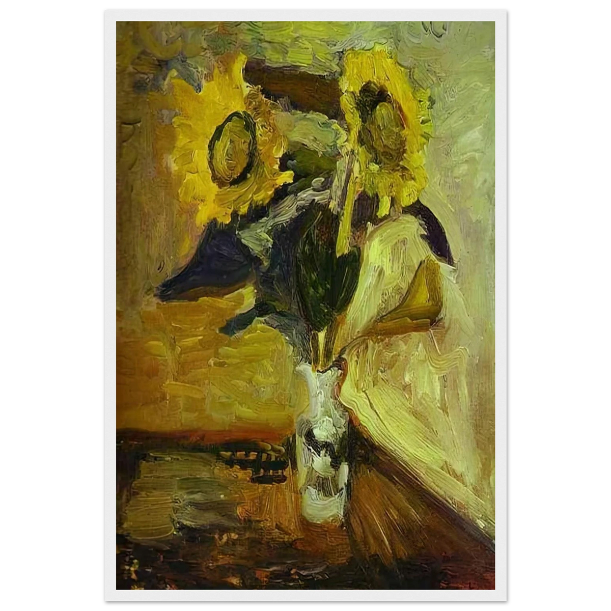 VASE OF SUNFLOWERS 1898 Framed Poster | Henri Matisse Framed Prints Wall Art | Henri Matisse Print