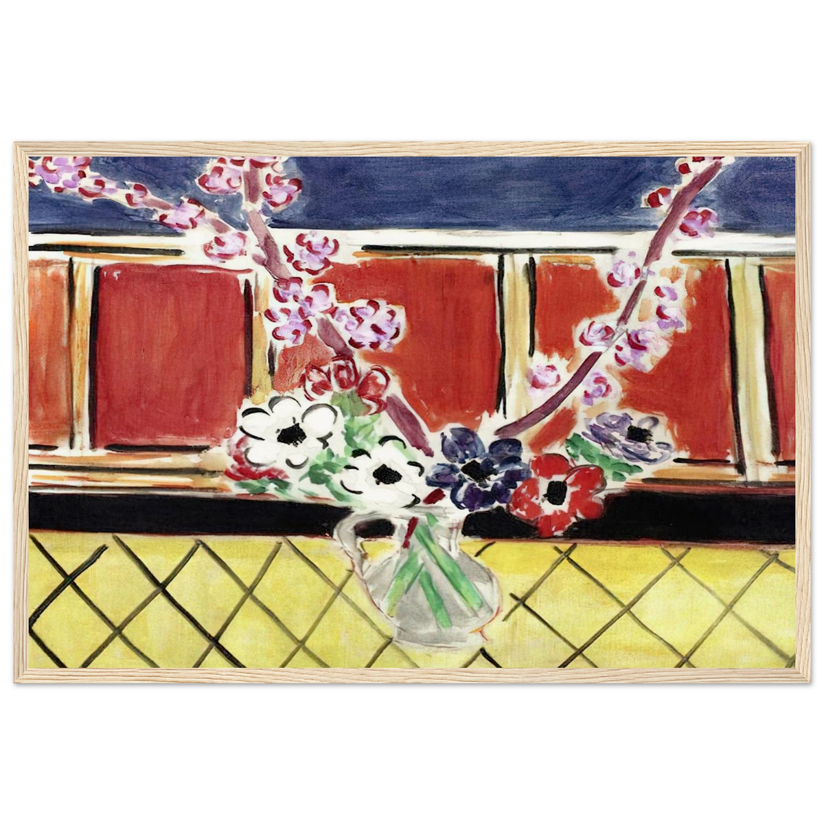 ANEMONES AND PEACH BLOSSOMS 1944 Framed Poster | Henri Matisse Framed Prints Wall Art | Henri Matisse Print