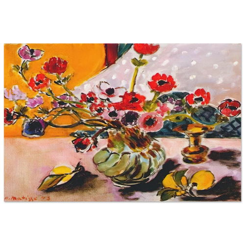 ANEMONES AND CHINESE VASE 1943 Poster | Henri Matisse Poster | Henri Matisse Print
