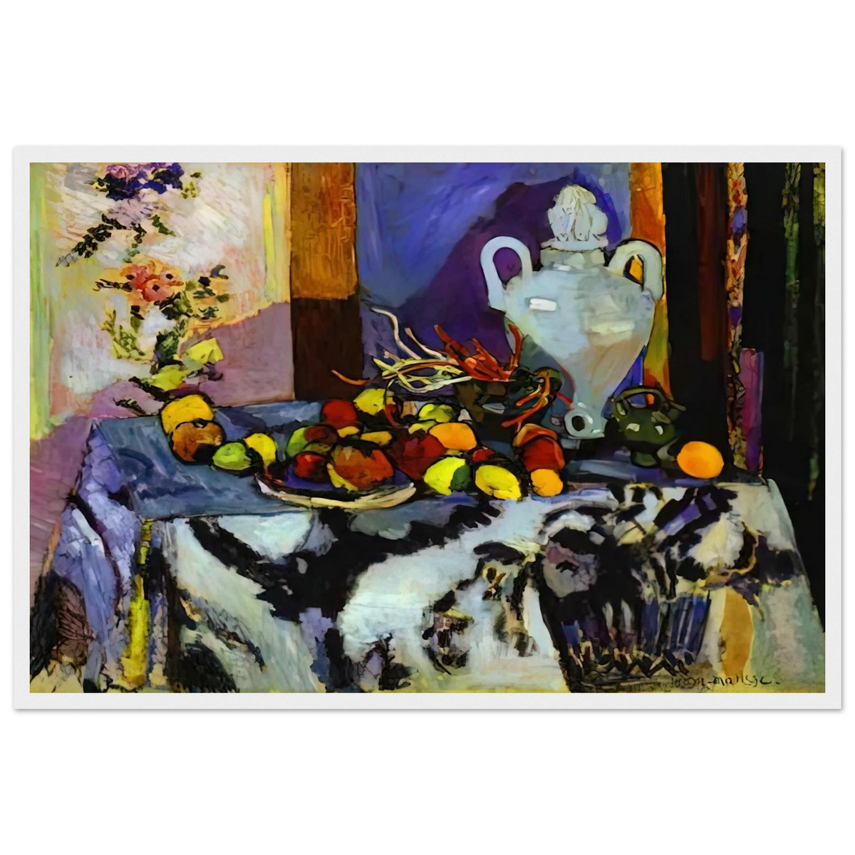 BLUE STILL LIFE Framed Poster | Henri Matisse Framed Prints Wall Art | Henri Matisse Print