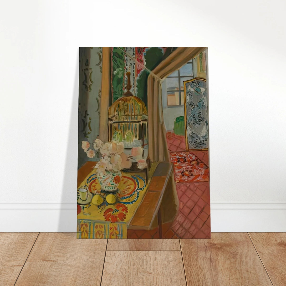 INTERIOR FLOWERS AND PARAKEETS 1924 Canvas | Henri Matisse Canvas | Henri Matisse Print