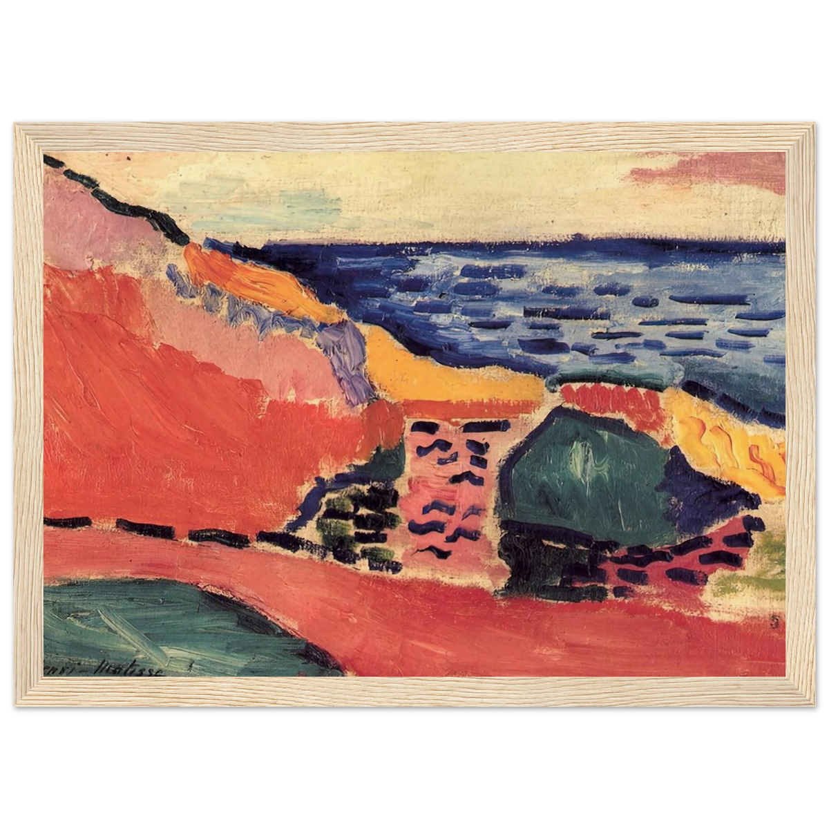 LA MOULADE COLLIOURE IN THE SUMMER 1905 Framed Poster | Henri Matisse Framed Prints Wall Art | Henri Matisse Print