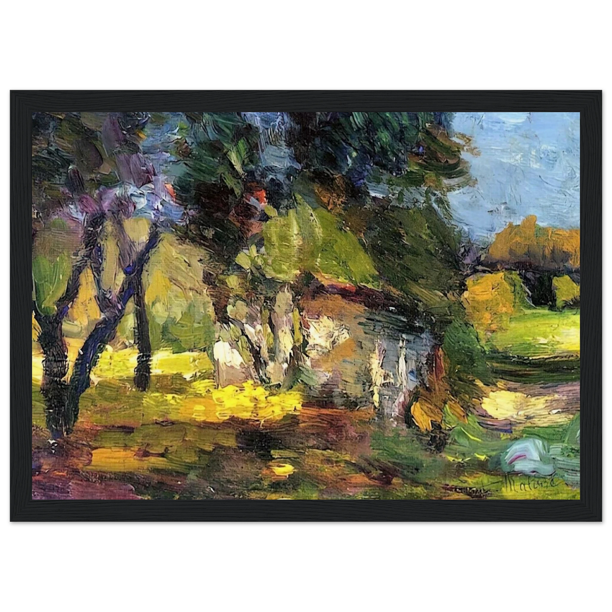 LANDSCAPE CORSICA 1898 Framed Poster | Henri Matisse Framed Prints Wall Art | Henri Matisse Print
