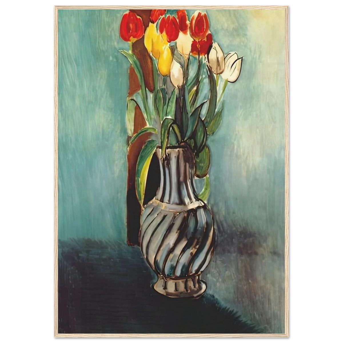 ME MYSELF STENDHAL VASE OF TULIPS 1914 Framed Poster | Henri Matisse Framed Prints Wall Art | Henri Matisse Print