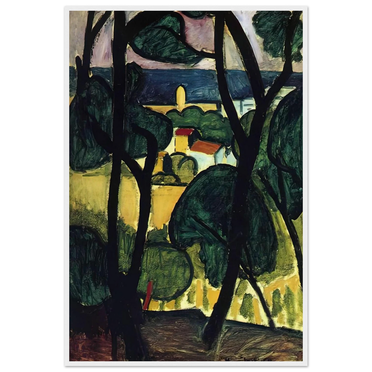 VIEW OF COLLIOURE Framed Poster | Henri Matisse Framed Prints Wall Art | Henri Matisse Print