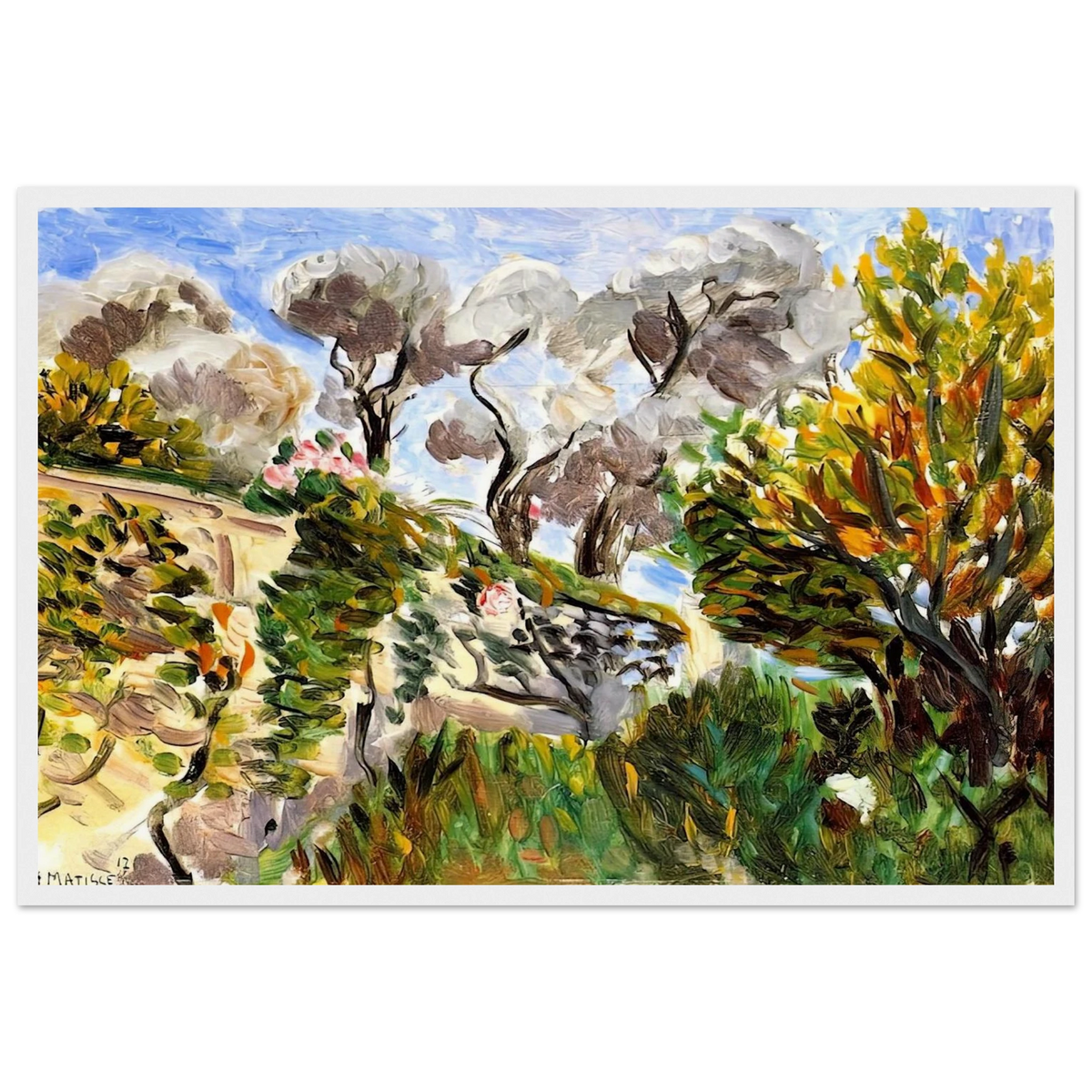 OLIVE TREES RENOIR S GARDEN IN CAGNES 1917 Framed Poster | Henri Matisse Framed Prints Wall Art | Henri Matisse Print