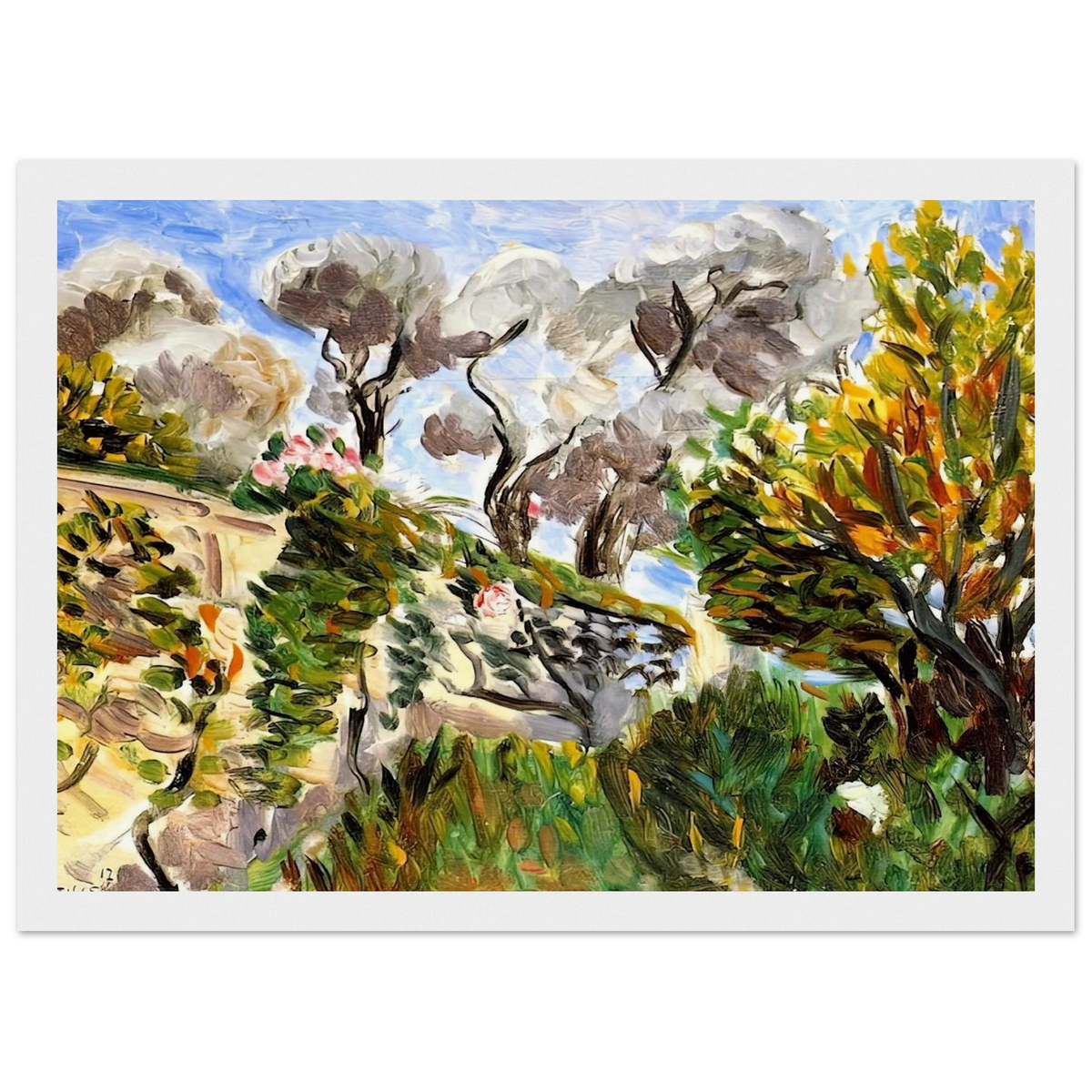OLIVE TREES RENOIR S GARDEN IN CAGNES 1917 Framed Poster | Henri Matisse Framed Prints Wall Art | Henri Matisse Print