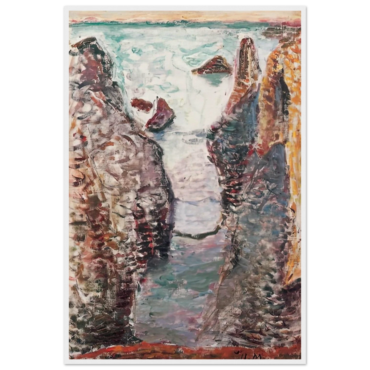 CIFFS BELLE ILE 1897 Framed Poster | Henri Matisse Framed Prints Wall Art | Henri Matisse Print