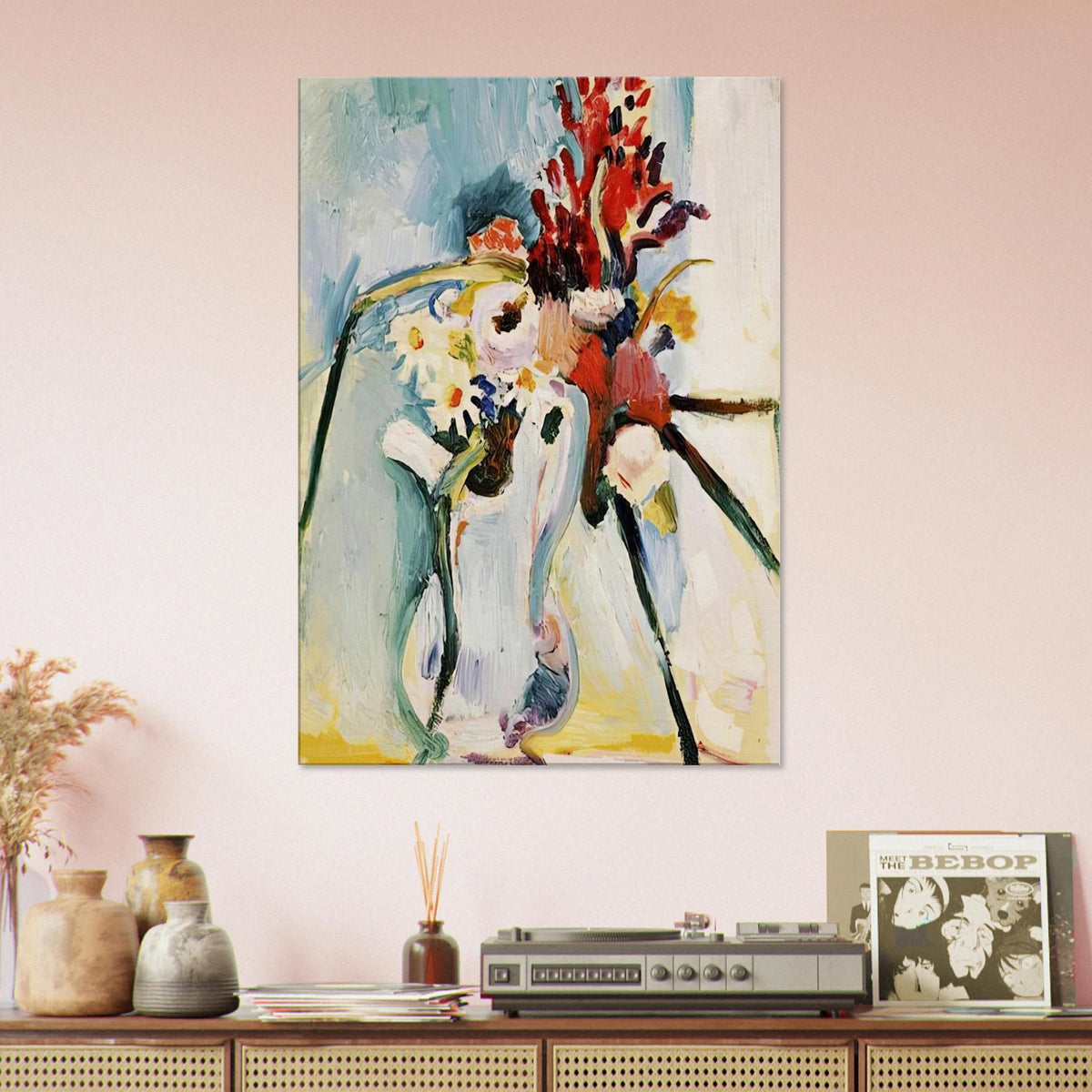 FLOWERS IN A PITCHER 1908 Canvas | Henri Matisse Canvas | Henri Matisse Print